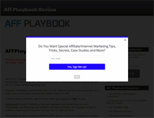 Tablet Screenshot of affplaybookreviews.com